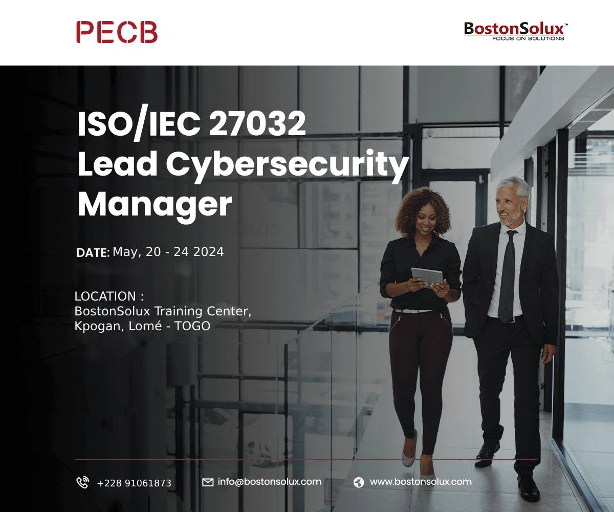Formation PECB Certified ISO/IEC 27032 Lead Cybersecurity Manager à  BostonSolux Training Center